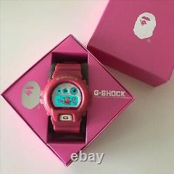 CASIO G-SHOCK A BATHING APE 1000 Limited model DW6900 Pink Very Rare USED