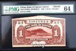 CC028 Very Rare China-Foreign 2 Proof 1920 Bank of Canton Limited (Shanghai) 64