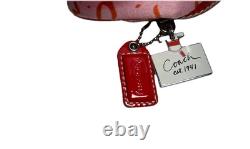COACHVery Rare LIMITED EDITION, Satin Kisslock Perfume Bottle Print Framed Bag