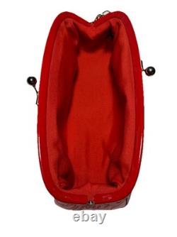 COACHVery Rare LIMITED EDITION, Satin Kisslock Perfume Bottle Print Framed Bag