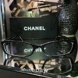 Chanel Eyeglasses 3086-B Limited Edition Swarovski Crystal Black VERY RARE