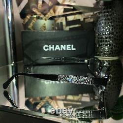 Chanel Eyeglasses 3086-B Limited Edition Swarovski Crystal Black VERY RARE