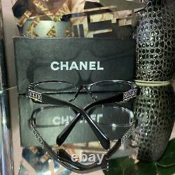 Chanel Eyeglasses 3086-B Limited Edition Swarovski Crystal Black VERY RARE