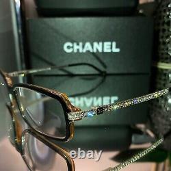 Chanel Eyeglasses 3092-B Limited Edition Swarovski Crystal Black VERY RARE