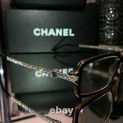 Chanel Eyeglasses 3092-B Limited Edition Swarovski Crystal Black VERY RARE