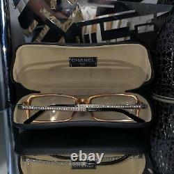 Chanel Eyeglasses 3092-B Limited Edition Swarovski Crystal Black VERY RARE