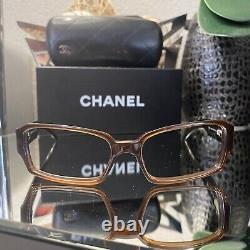 Chanel Eyeglasses Limited Edition Swarovski Crystal 5060-B Brown VERY RARE