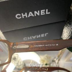 Chanel Eyeglasses Limited Edition Swarovski Crystal 5060-B Brown VERY RARE