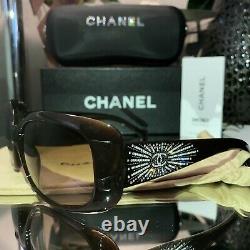 Chanel Sunglasses Brown 6026-B Limited Edition Swarovski Crystal $850 VERY RARE