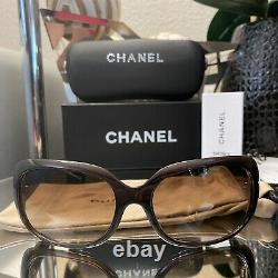 Chanel Sunglasses Brown 6026-B Limited Edition Swarovski Crystal $850 VERY RARE