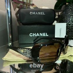 Chanel Sunglasses Brown 6026-B Limited Edition Swarovski Crystal $850 VERY RARE