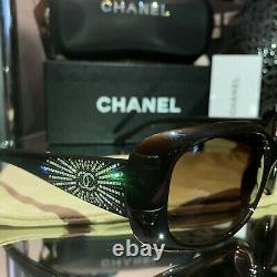 Chanel Sunglasses Brown 6026-B Limited Edition Swarovski Crystal $850 VERY RARE