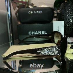 Chanel Sunglasses Brown 6026-B Limited Edition Swarovski Crystal $850 VERY RARE