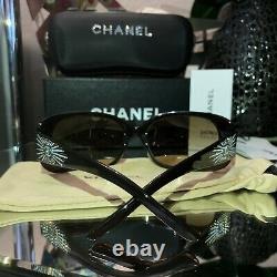 Chanel Sunglasses Brown 6026-B Limited Edition Swarovski Crystal $850 VERY RARE