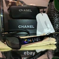 Chanel Sunglasses Limited Edition Swarovski Crystal 5060-B Black VERY RARE