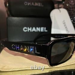 Chanel Sunglasses Limited Edition Swarovski Crystal 5060-B Black VERY RARE