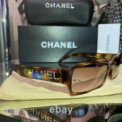 Chanel Sunglasses Limited Edition Swarovski Crystal 5060-B Brown VERY RARE