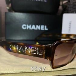Chanel Sunglasses Limited Edition Swarovski Crystal 5060-B Brown VERY RARE