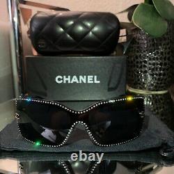 Chanel Sunglasses Limited Edition Swarovski Crystal 5065-B Black VERY RARE