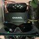 Chanel Sunglasses Limited Edition Swarovski Crystal 5065-b Black Very Rare