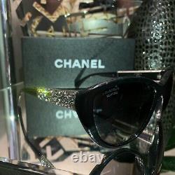 Chanel Sunglasses Limited Edition Swarovski Crystal 5298-B Black VERY RARE