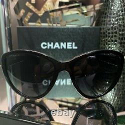 Chanel Sunglasses Limited Edition Swarovski Crystal 5298-B Black VERY RARE