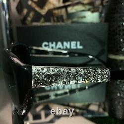 Chanel Sunglasses Limited Edition Swarovski Crystal 5298-B Black VERY RARE