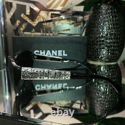 Chanel Sunglasses Limited Edition Swarovski Crystal 5298-B Black VERY RARE