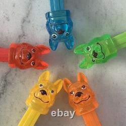 Complete Set of 5 Crystal K-9 PEZ Very Rare Limited Edition Color Variations
