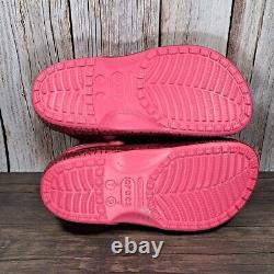 Crocs Very Rare Limited Release 10th Birthday Crocskin Red Pink Women's 9 Mens 7