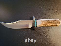 Custom Limited Edition # 7/10 RRR Leroy Remer Schrade Bowie Knife Elk VERY RARE