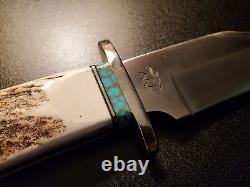 Custom Limited Edition # 7/10 RRR Leroy Remer Schrade Bowie Knife Elk VERY RARE