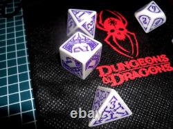 D&d Drow Dice Set Complete With Bag (very Rare Limited Edition Gen Con Promo!)