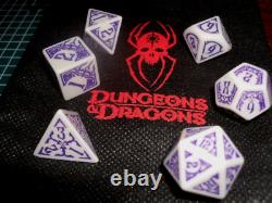 D&d Drow Dice Set Complete With Bag (very Rare Limited Edition Gen Con Promo!)