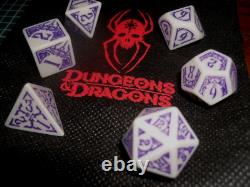 D&d Drow Dice Set Complete With Bag (very Rare Limited Edition Gen Con Promo!)