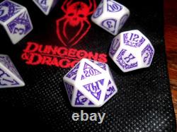 D&d Drow Dice Set Complete With Bag (very Rare Limited Edition Gen Con Promo!)