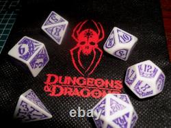 D&d Drow Dice Set Complete With Bag (very Rare Limited Edition Gen Con Promo!)