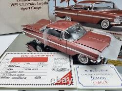 Danbury Mint Limited Edition 1959 Chevrolet Impala Sport Coupe Very Rare/read