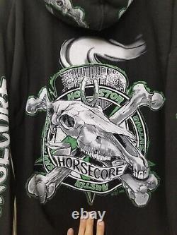 Dead horse zip-up hoodie (VERY RARE/LIMITED EDITION/TOXIC GREEN/Houston thrash)