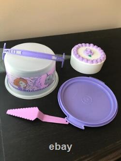 Disney Limited Unicorn Sophia? Tupperware Taker Fancy Cake+server? Very Rare New