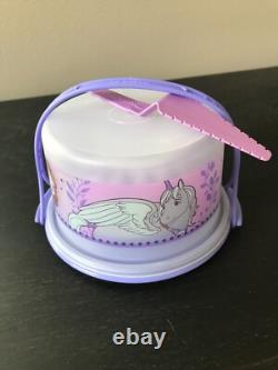 Disney Limited Unicorn Sophia? Tupperware Taker Fancy Cake+server? Very Rare New