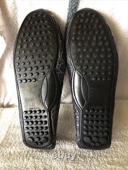 EUC VERY RARE MODEL Mauri Full Genuine Alligator Navy Driver Moccasins 11M ITALY