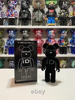 EXILE 400% Bearbrick Black Medicom Be@rbrick Very Rare Limited Flocky Flocked