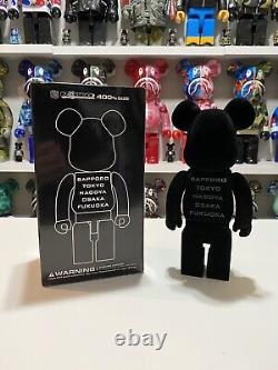 EXILE 400% Bearbrick Black Medicom Be@rbrick Very Rare Limited Flocky Flocked