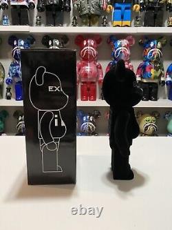 EXILE 400% Bearbrick Black Medicom Be@rbrick Very Rare Limited Flocky Flocked