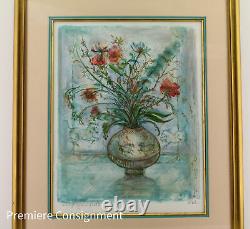 Edna Hibel Artist Proof and Pastels Framed Lithograph Artwork Very Rare Limited