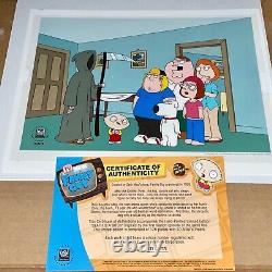 Family Guy Cel Death Is A Bitch Hand Painted Limited Edition Very Rare Cell