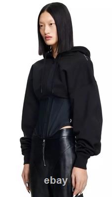 H&M x MUGLER XXL Corset Waist Zip-Through Hoodie Very Rare LIMITED EDITION