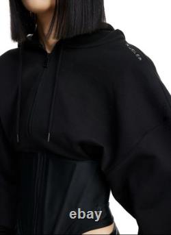 H&M x MUGLER XXL Corset Waist Zip-Through Hoodie Very Rare LIMITED EDITION