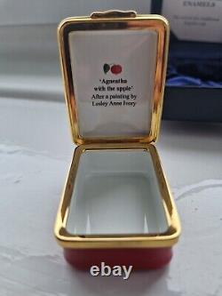 Halcyon Days Agneatha with the Apple Enamel Box Very Rare, Limited edition